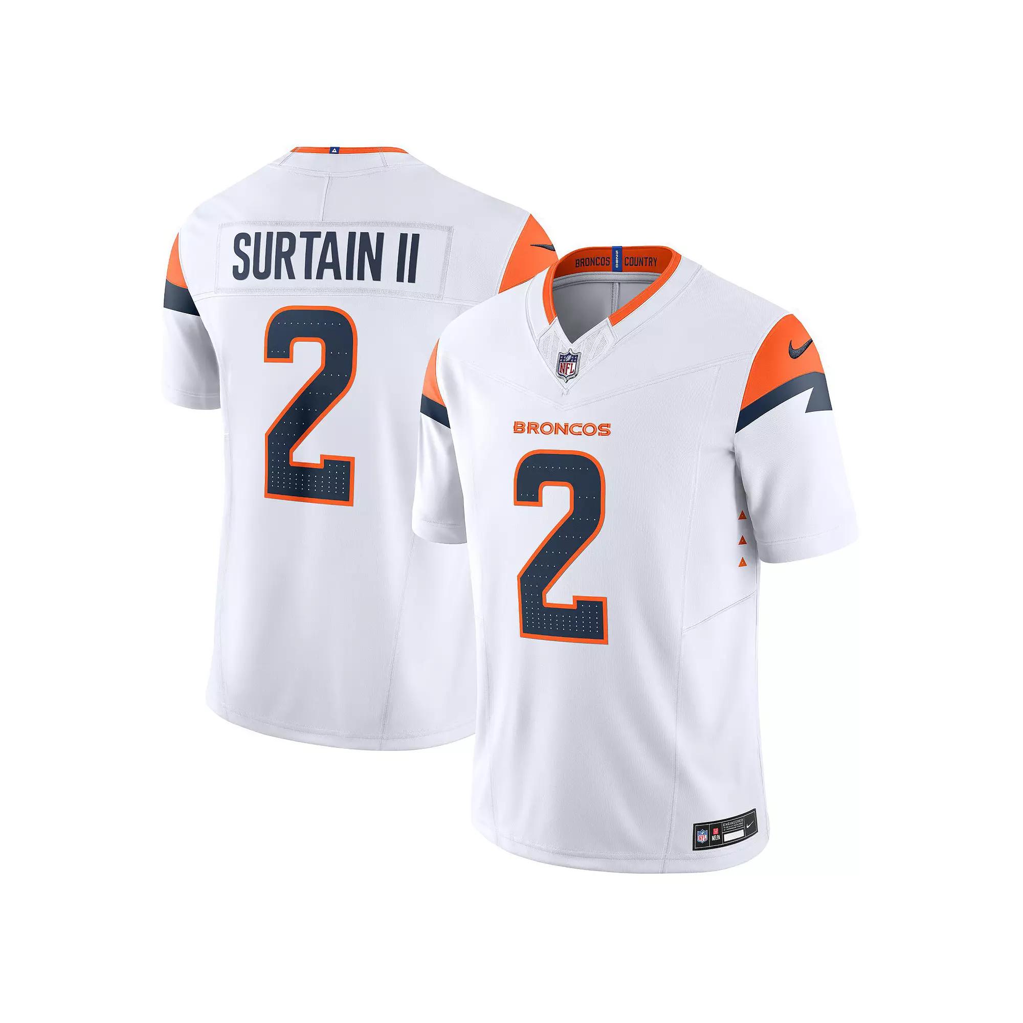Men's Nike Patrick Surtain II White Denver Broncos Mile High Collection Vapor F.U.S.E. Limited Jersey,  Product Image