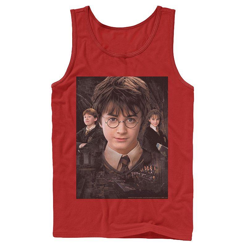 Men's Harry Potter Chamber Of Secrets Harry Ron Hermione Poster Graphic Tank Top,  Product Image