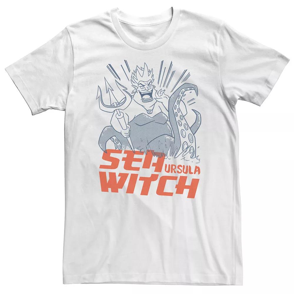 Big & Tall Disney Little Mermaid Ursula Sea Witch Sketch Portrait Tee, Men's,  Product Image