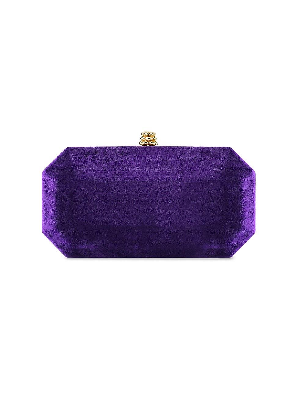 Womens Perry Clutch Small in Crushed Velvet Product Image