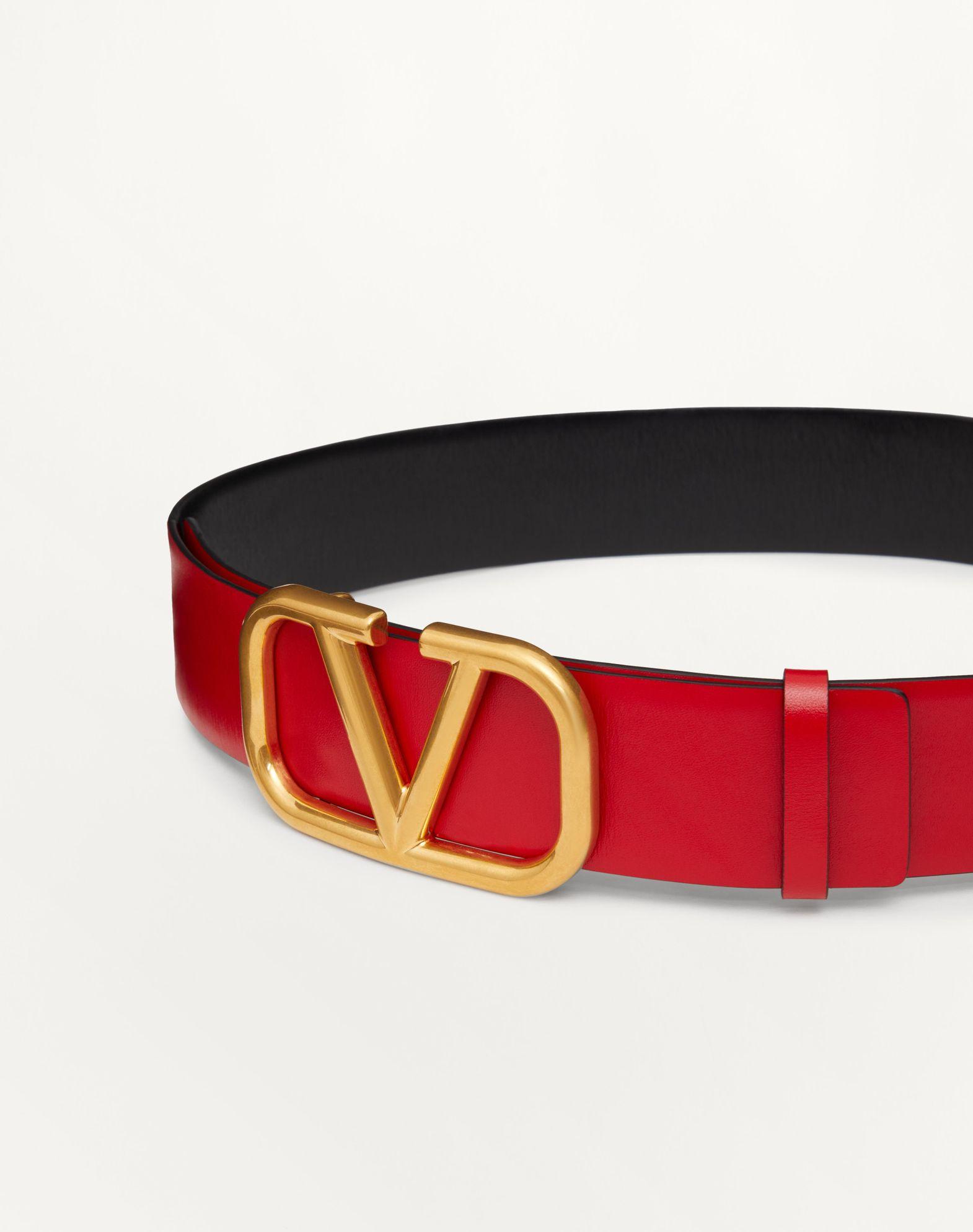 Reversible Vlogo Signature Belt In Glossy Calfskin 40 Mm  Product Image