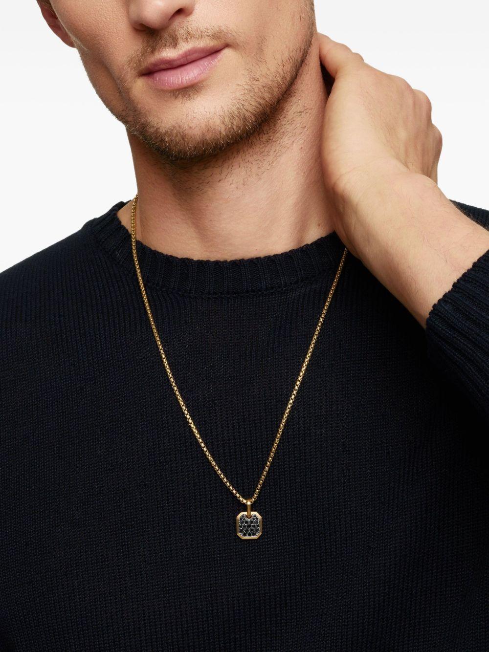 18kt yellow gold Roman diamond amulet (15mm) Product Image