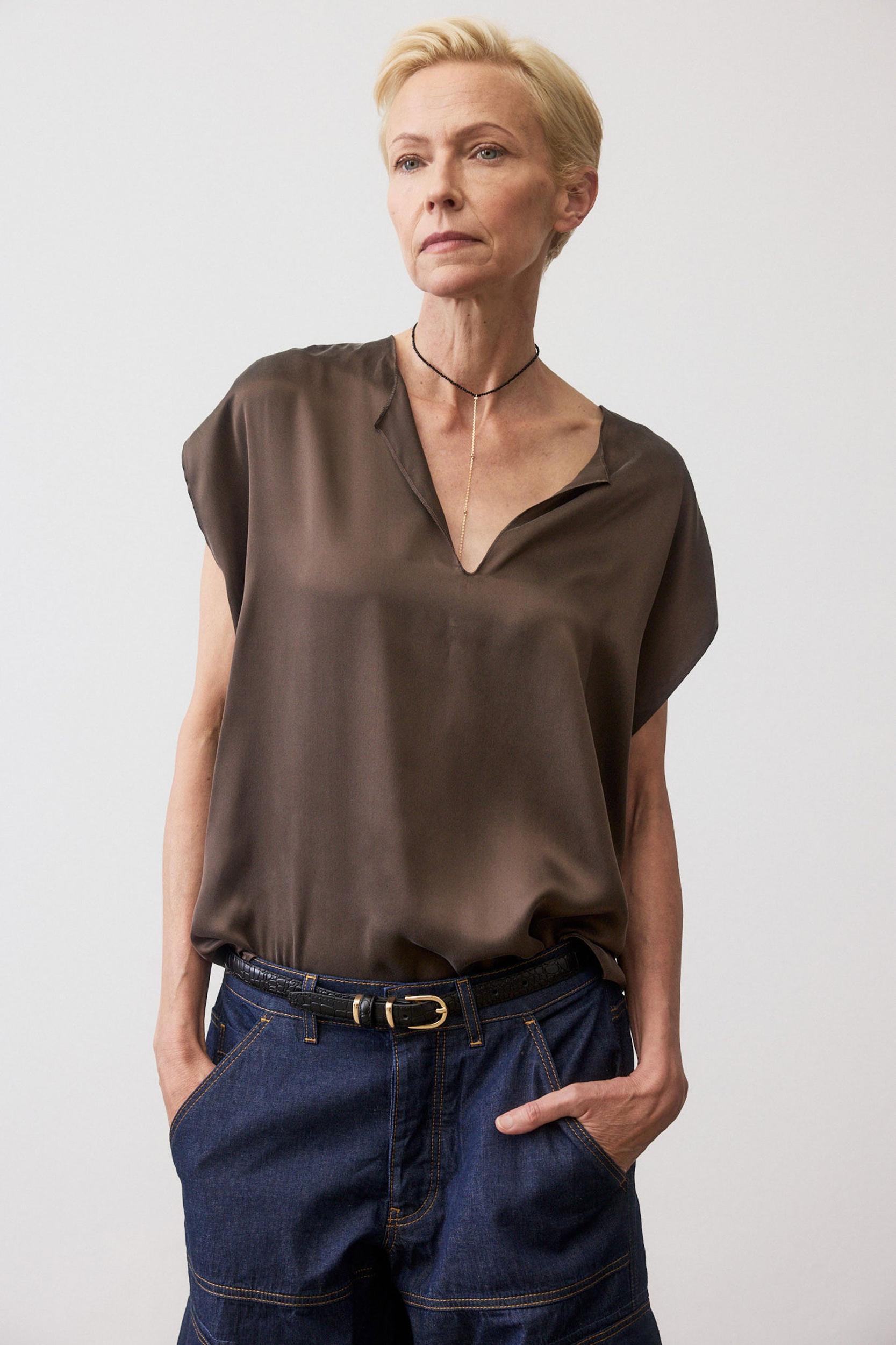 The All Day Washable Silk Top Product Image