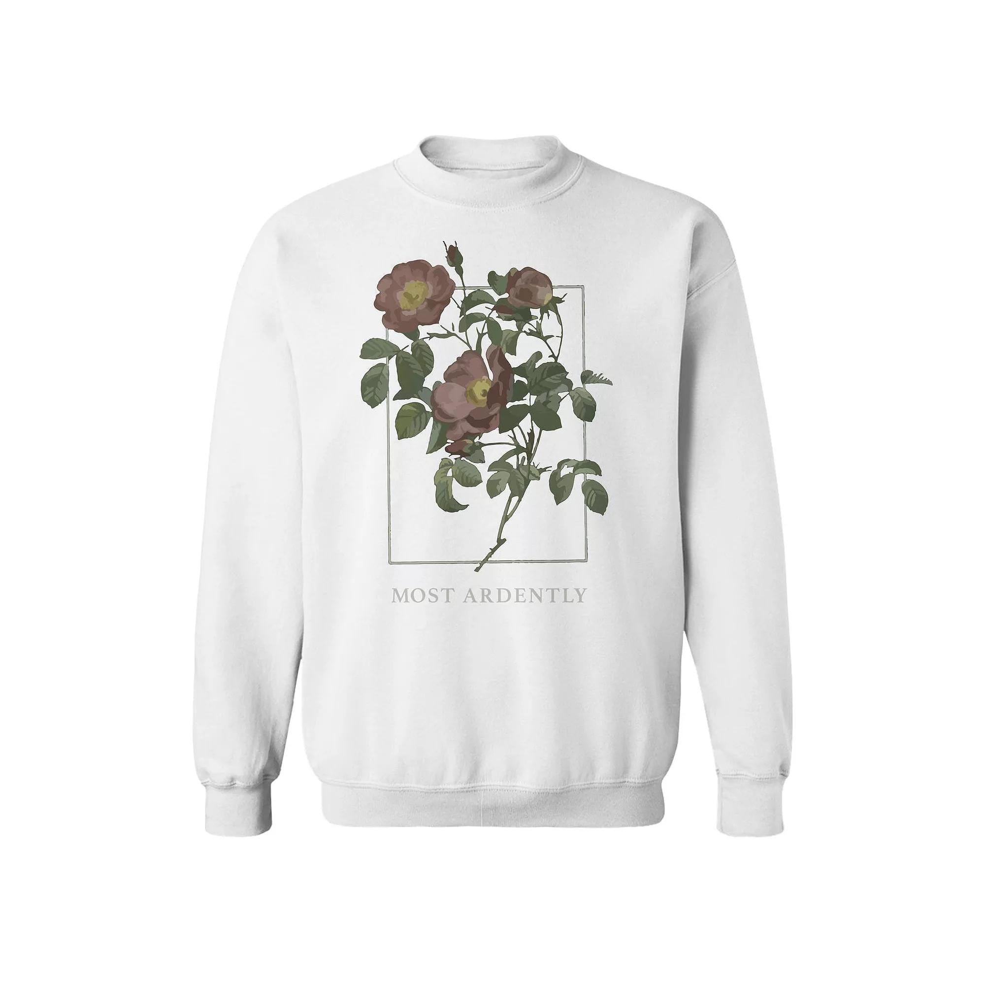 Junior's Most Ardently Graphic Fleece Sweatshirt, Women's,  Product Image