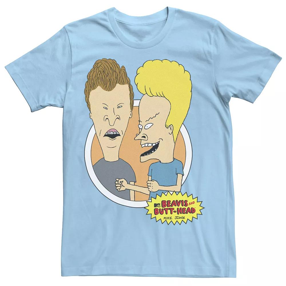 Men's Beavis and Butt-Head Original Logo Tee, Size: Large, Light Blue Product Image