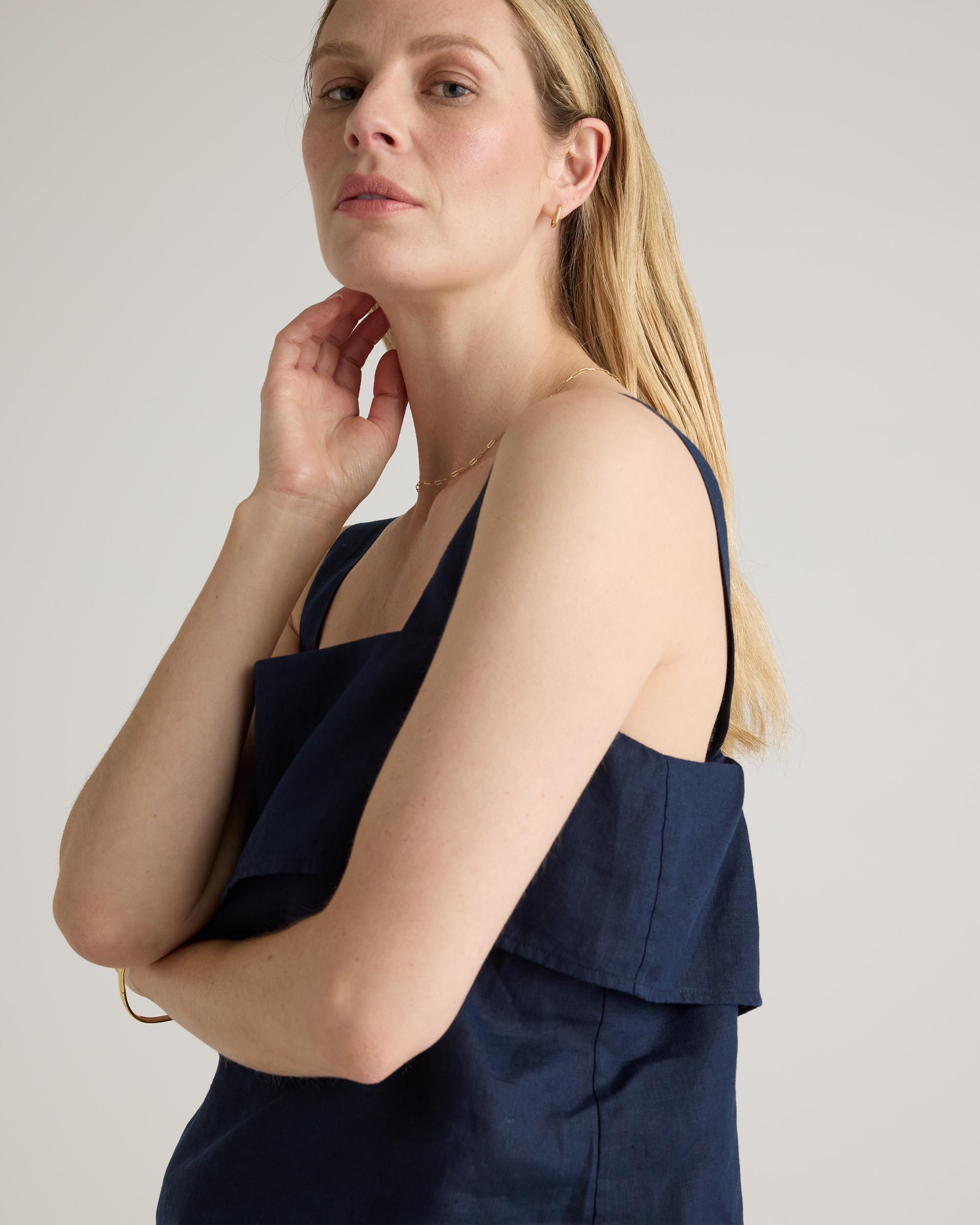 Quince | Women's 100% European Linen Square Neck Tank Top Size XS Product Image