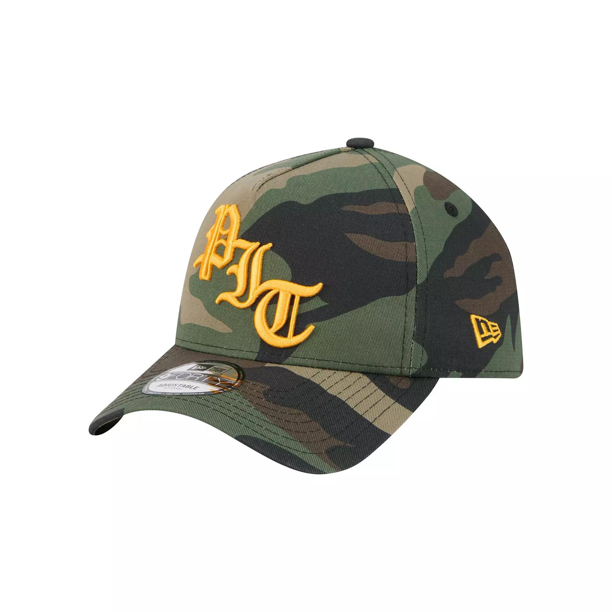 Men's New Era Camo Pittsburgh Steelers Mystic Camo A-Frame 9FORTY Adjustable Hat, Green Product Image