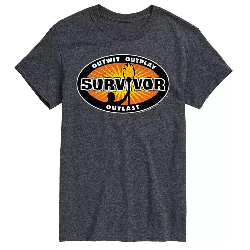 Big & Tall Survivor Logo Badge Graphic Tee, Men's,  Product Image