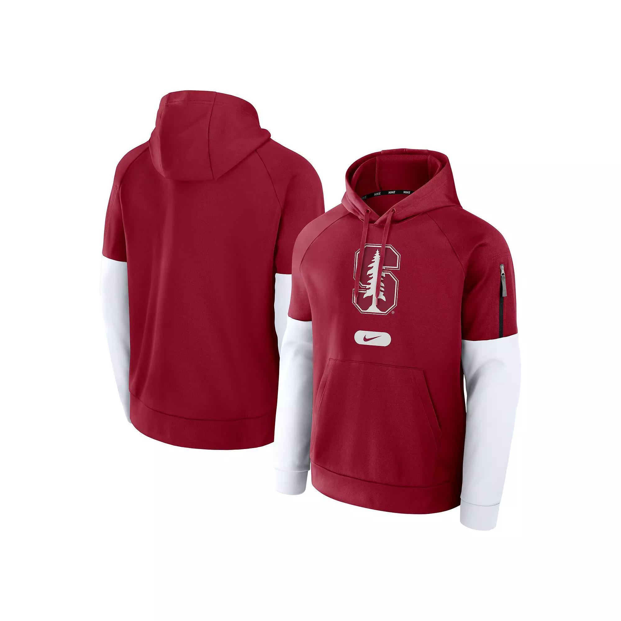 Men's Nike Cardinal Stanford Cardinal Fitness Performance Pullover Hoodie,  Product Image