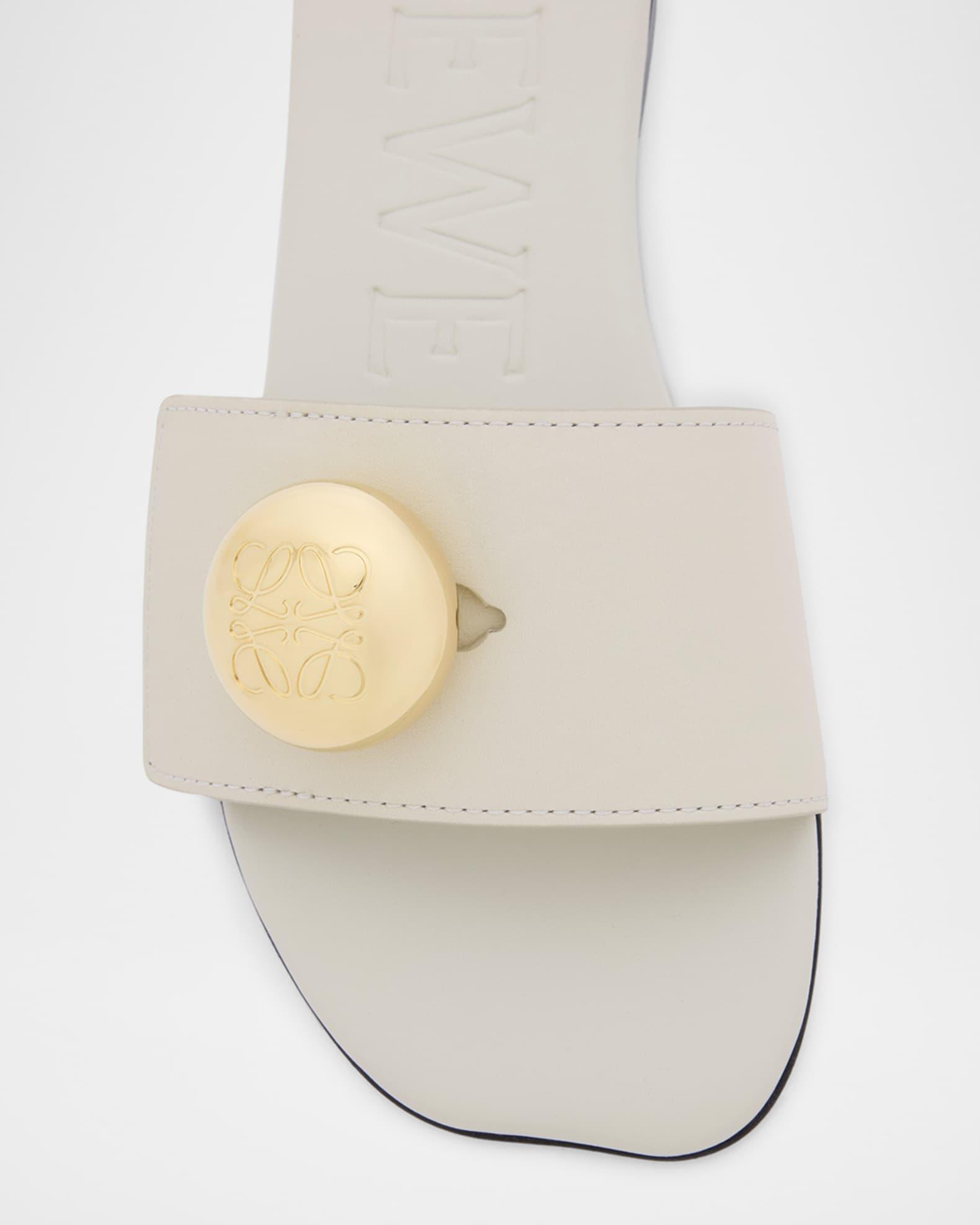 Pebble Leather Slide Sandals Product Image