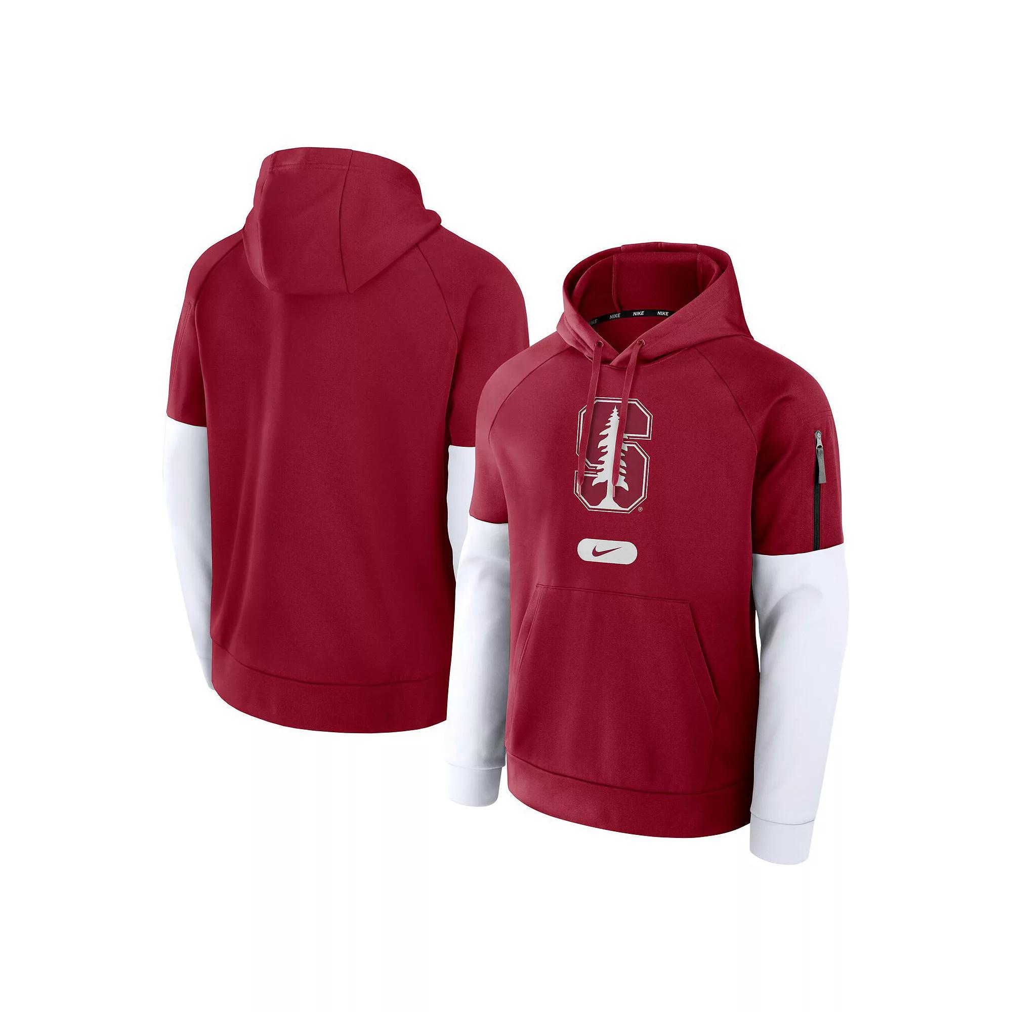 Men's Nike Cardinal Stanford Cardinal Fitness Performance Pullover Hoodie,  Product Image