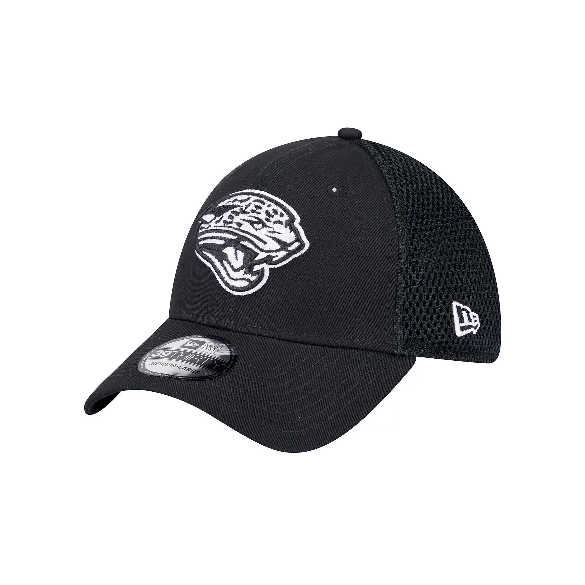 Men's New Era Black Jacksonville Jaguars Main Neo 39THIRTY Flex Hat,  Product Image