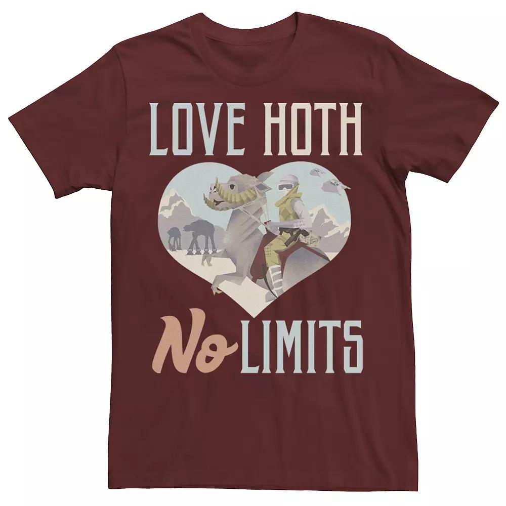 Men's Star Wars Love Hoth No Limits Text Graphic Tee, Size: XL, Red Product Image