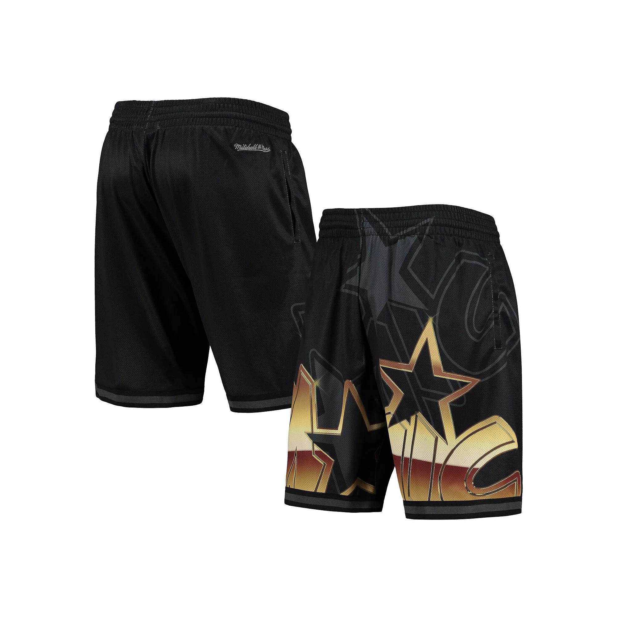 Men's Mitchell & Ness Black Orlando Magic Big Face 4.0 Fashion Shorts,  Product Image