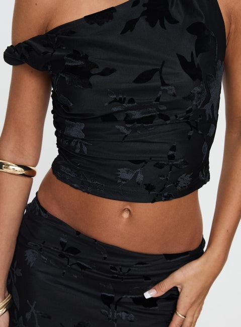 Look At You Go Asymmetrical Set Black Product Image