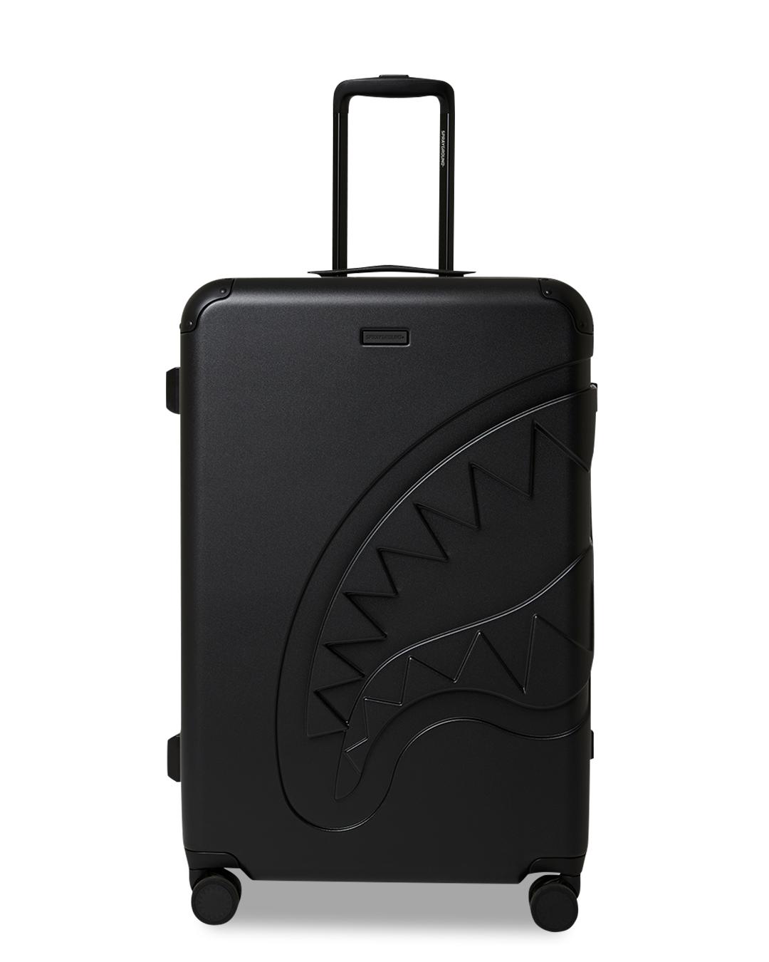 THE JOURNEY BEGINS SHARKITECTURE CARRY-ON LUGGAGE BLACK WITH EXTRA STICKERS Product Image