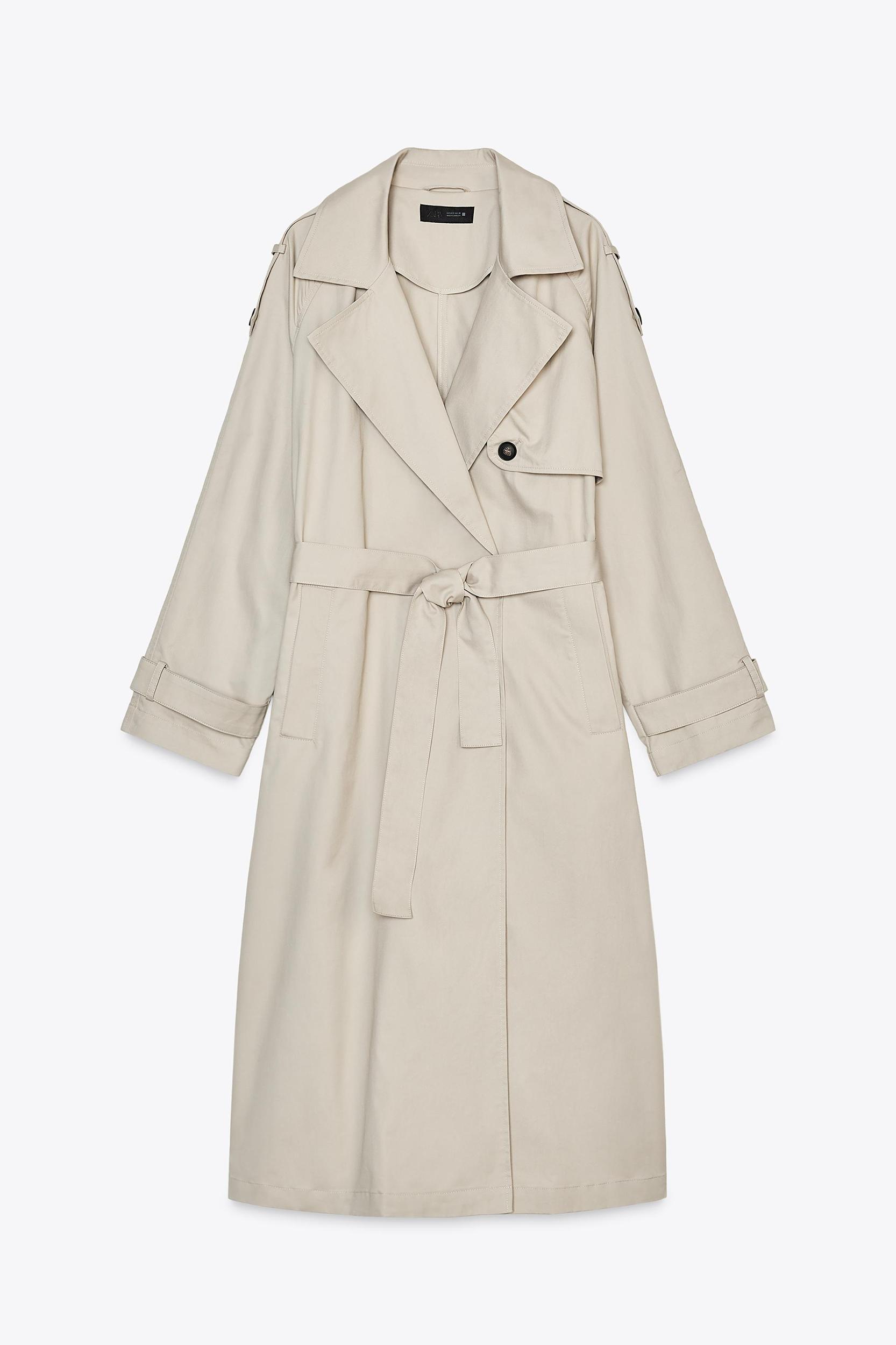 BELTED DOUBLE-BREASTED TRENCH COAT Product Image