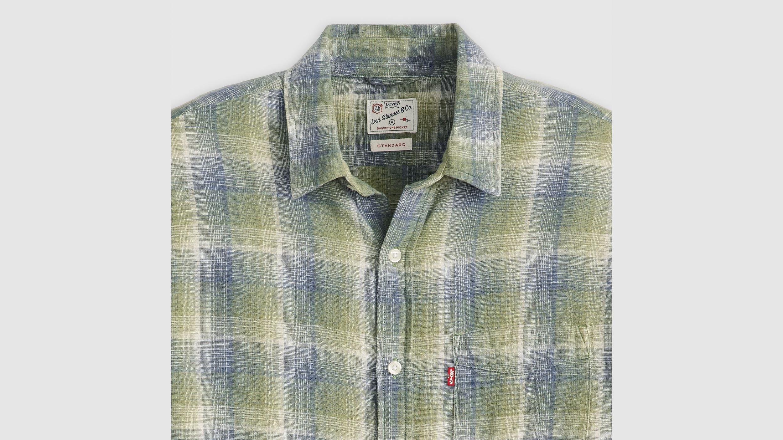 Sunset One Pocket Cotton Linen Standard Fit Shirt Product Image