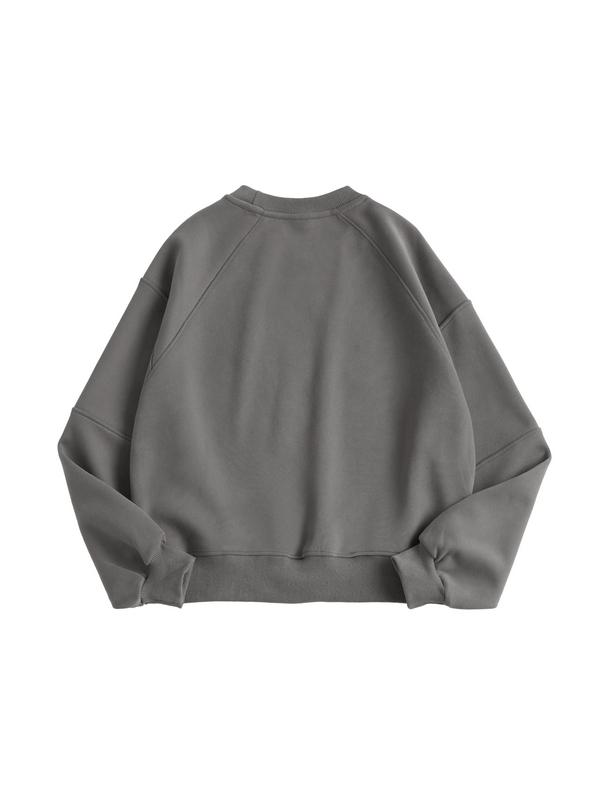 Simple Letter Print Oversized Hoodie Product Image