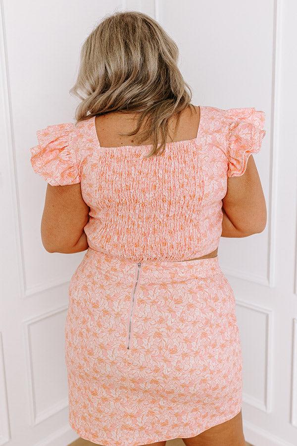 Bora Bora Trip Floral Crop Top Curves Product Image