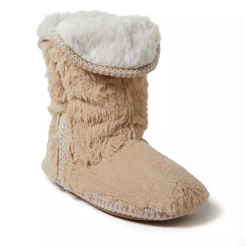Dearfoams Faux Fur Fold-Down Women's Slippers,  Product Image