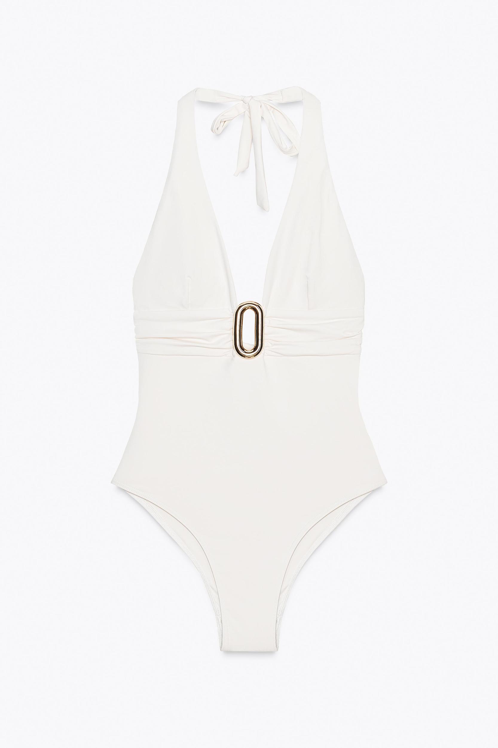 HALTER SWIMSUIT WITH METAL DETAIL Product Image