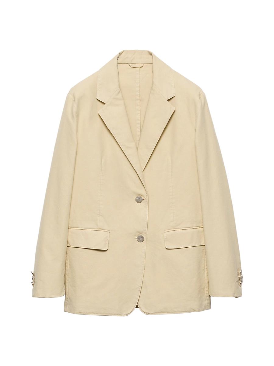 Womens Single Breasted Old Canvas Jacket Product Image