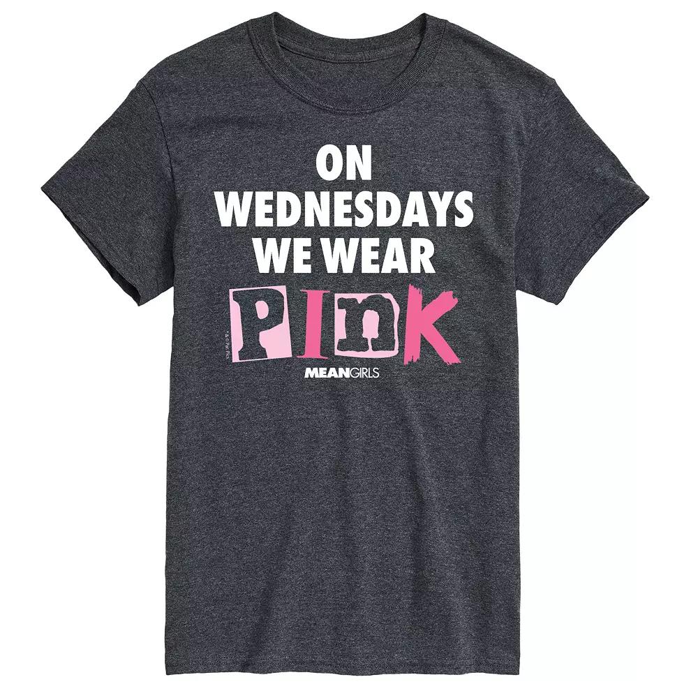 Men's Mean Girls Wednesdays We Wear Pink Graphic Tee,  Product Image