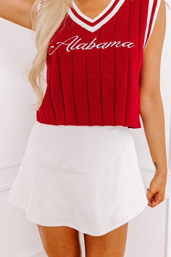 The Lana High Waist Denim Skort in Ivory Product Image