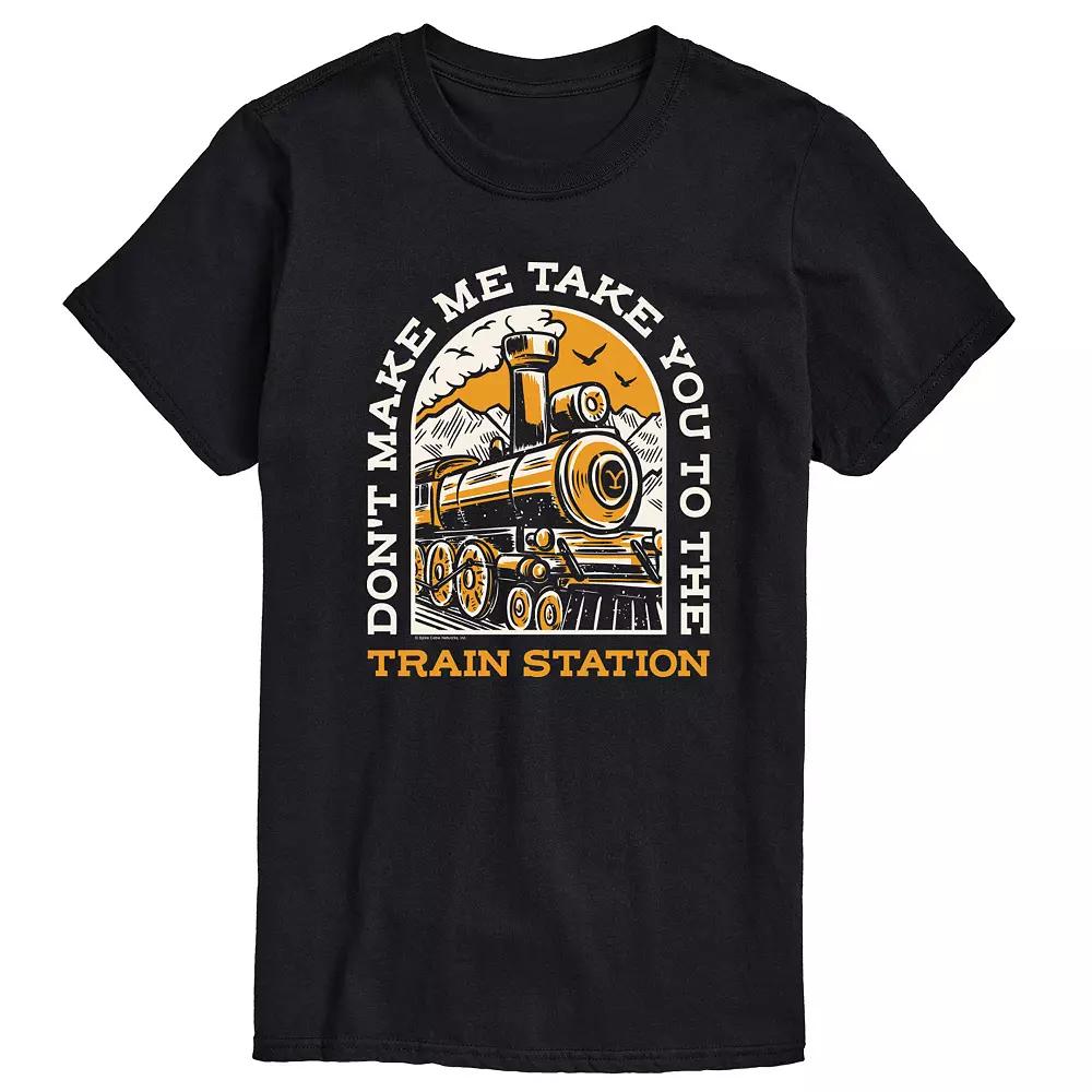 Big & Tall Yellowstone Train Station Graphic Tee, Men's,  Product Image