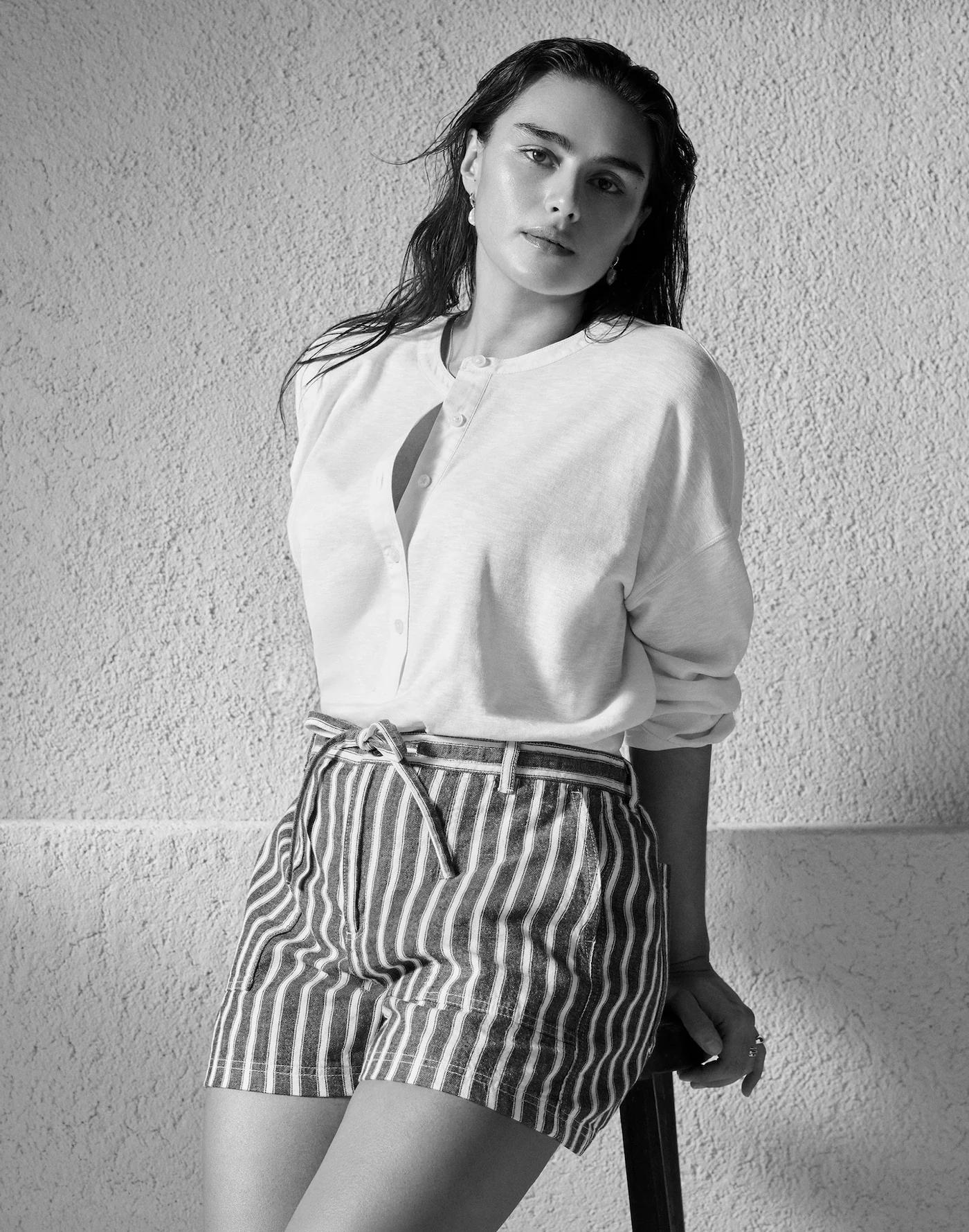 Relaxed Henley Long-Sleeve Tee Product Image