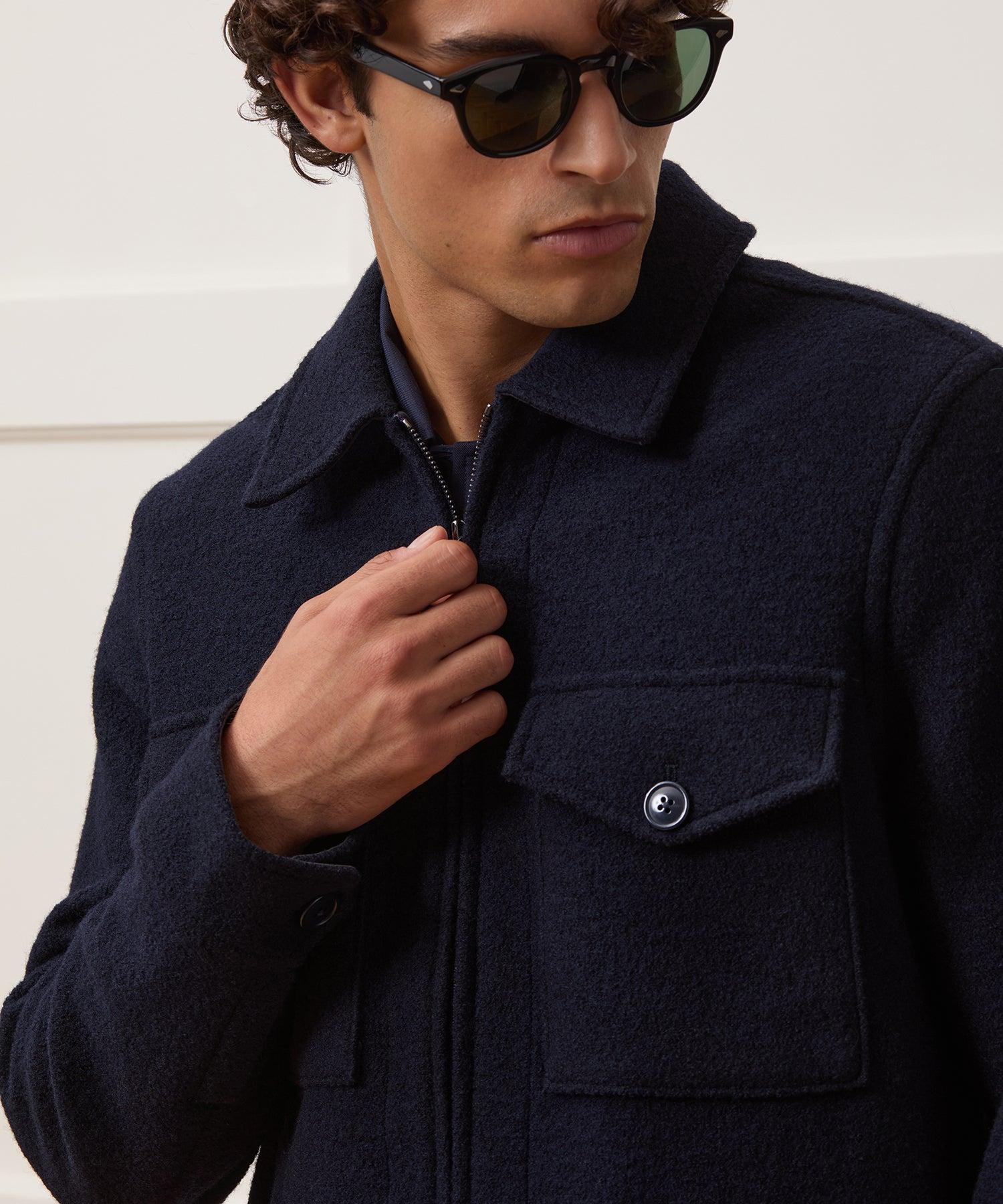 Italian Boiled Wool Full-Zip CPO Jacket Product Image