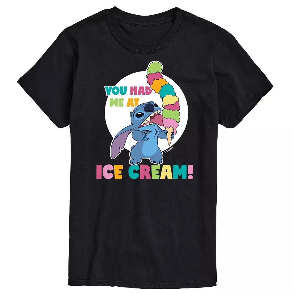 Disney's Lilo and Stitch Big & Tall Had Me At Ice Cream Graphic Tee, Men's,  Product Image
