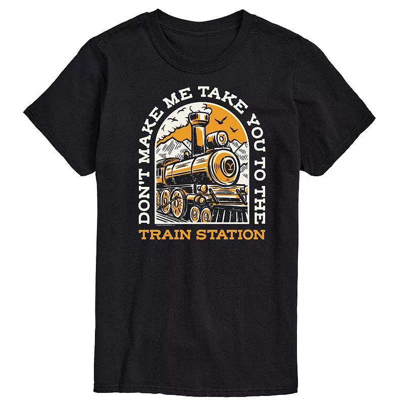 Big & Tall Yellowstone Train Station Graphic Tee, Men's,  Product Image
