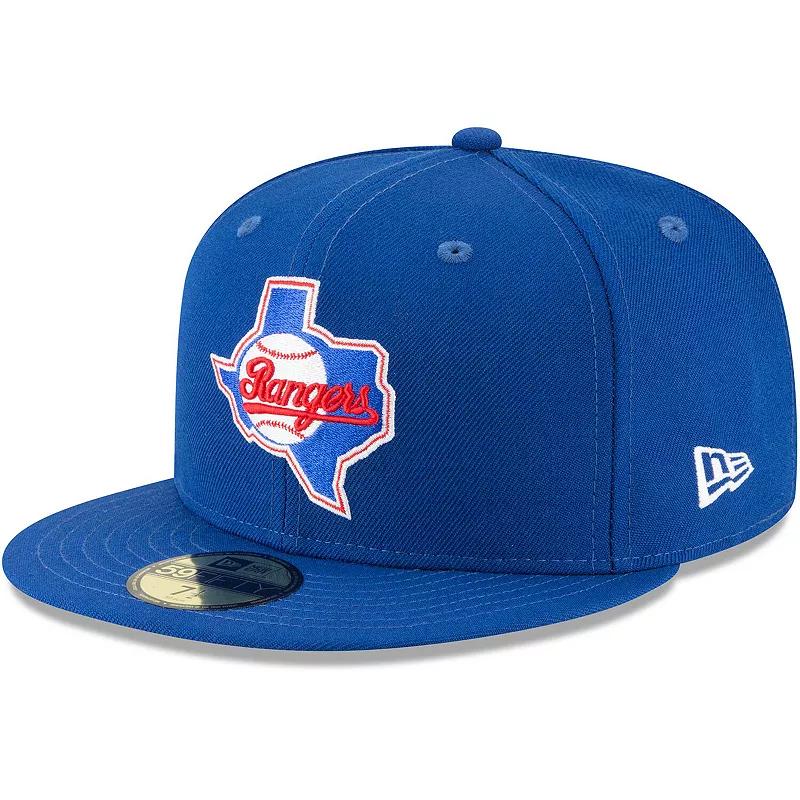 Men's New Era Blue Texas Rangers Cooperstown Collection Wool 59FIFTY Fitted Hat,  Product Image