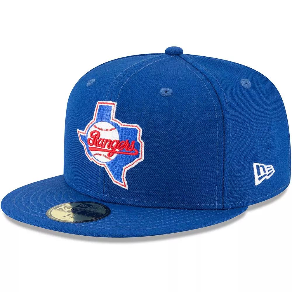 Men's New Era Blue Texas Rangers Cooperstown Collection Wool 59FIFTY Fitted Hat,  Product Image