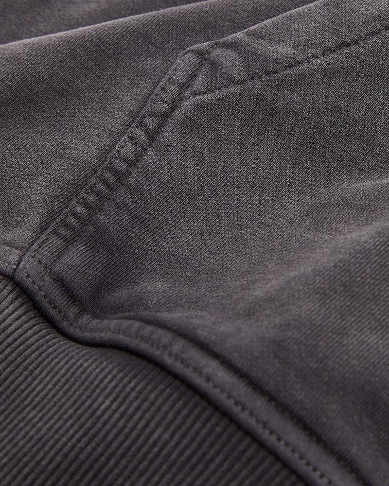 French Terry Hoodie - Washed Black Product Image
