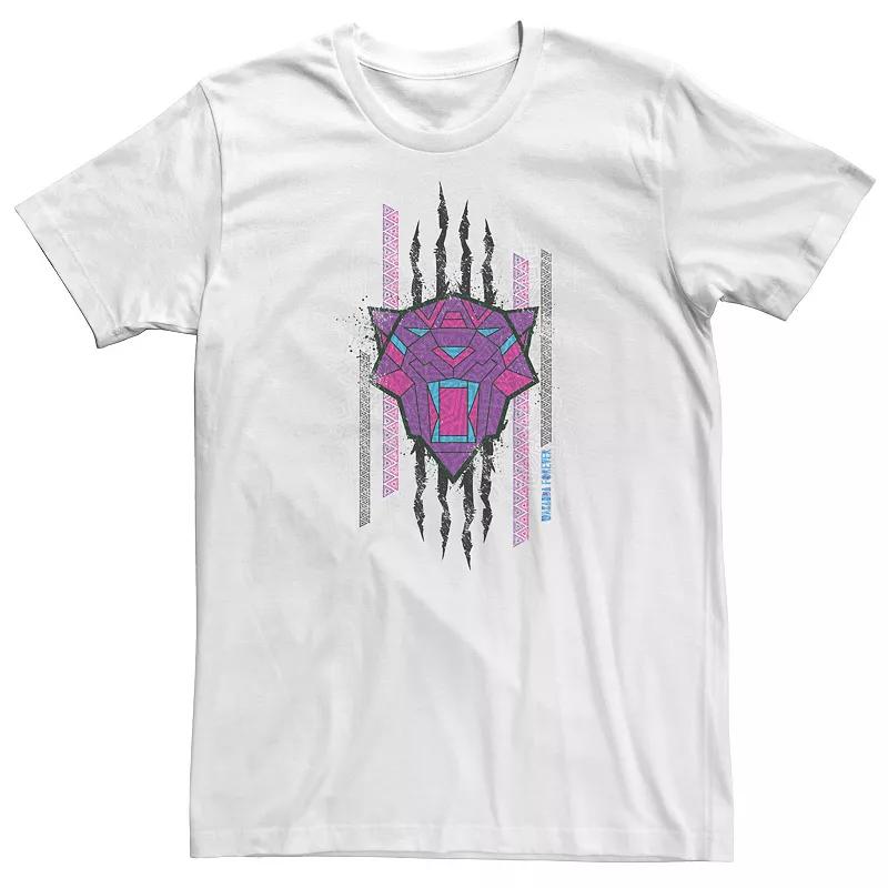Men's Marvel Wakanda Forever Geometric Black Panther Icon Scratch Tee,  Product Image