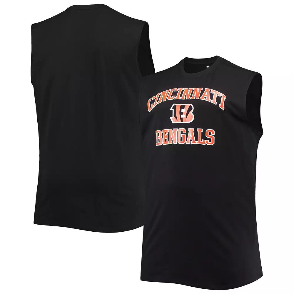 Men's Black Cincinnati Bengals Big & Tall Muscle Tank Top,  Product Image