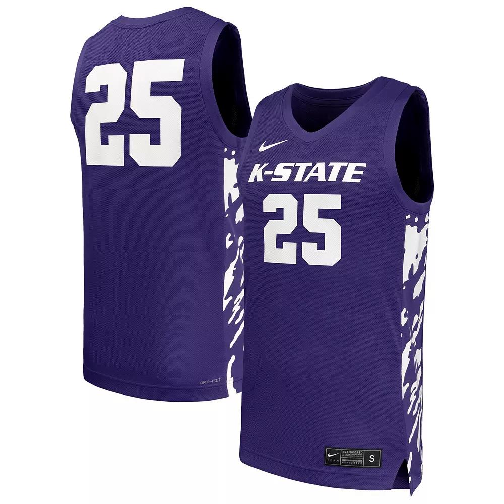 Men's Nike #25 Purple Kansas State Wildcats Replica Basketball Jersey,  Product Image