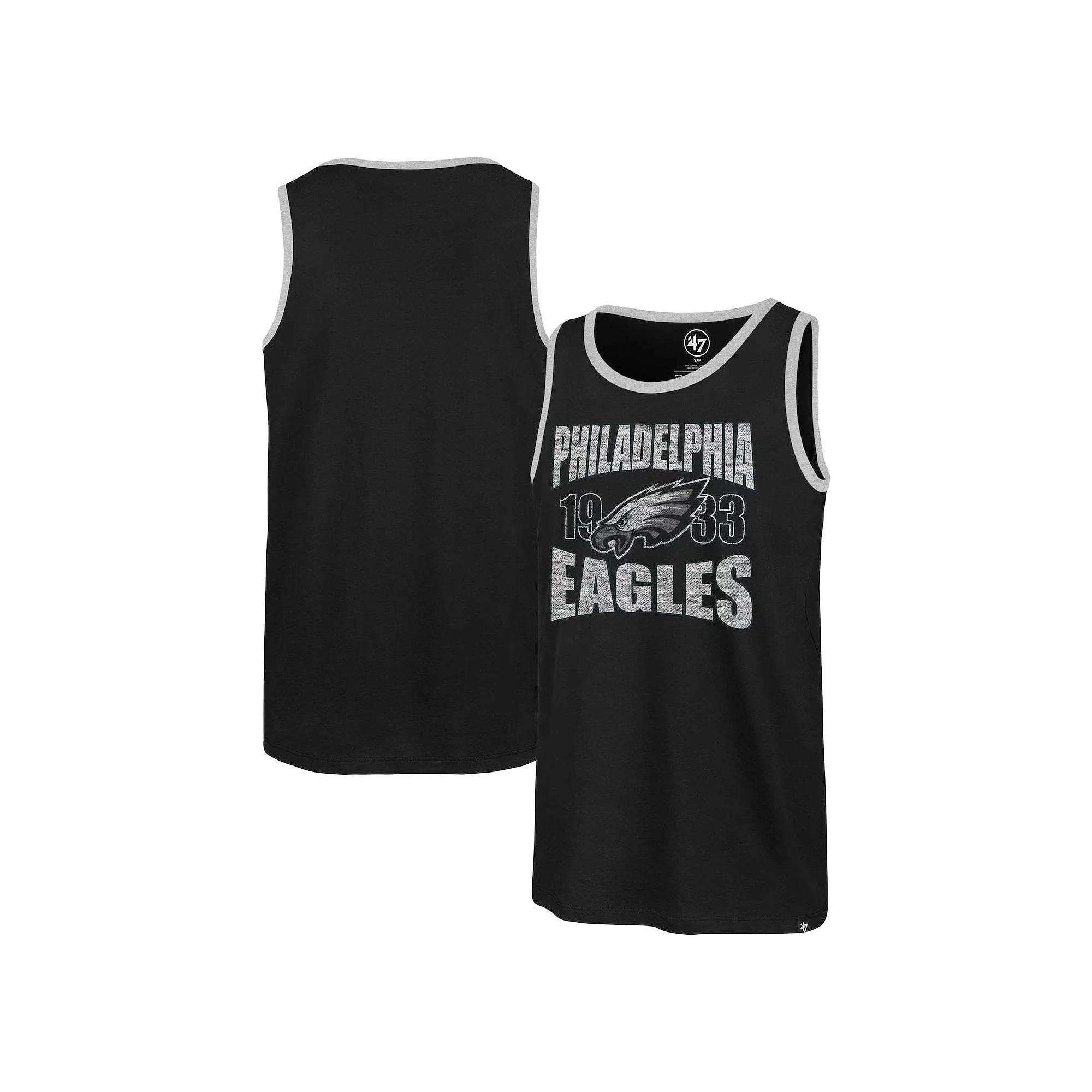 Men's '47 Black Philadelphia Eagles Upload Franklin Tank Top, Size: XL Product Image