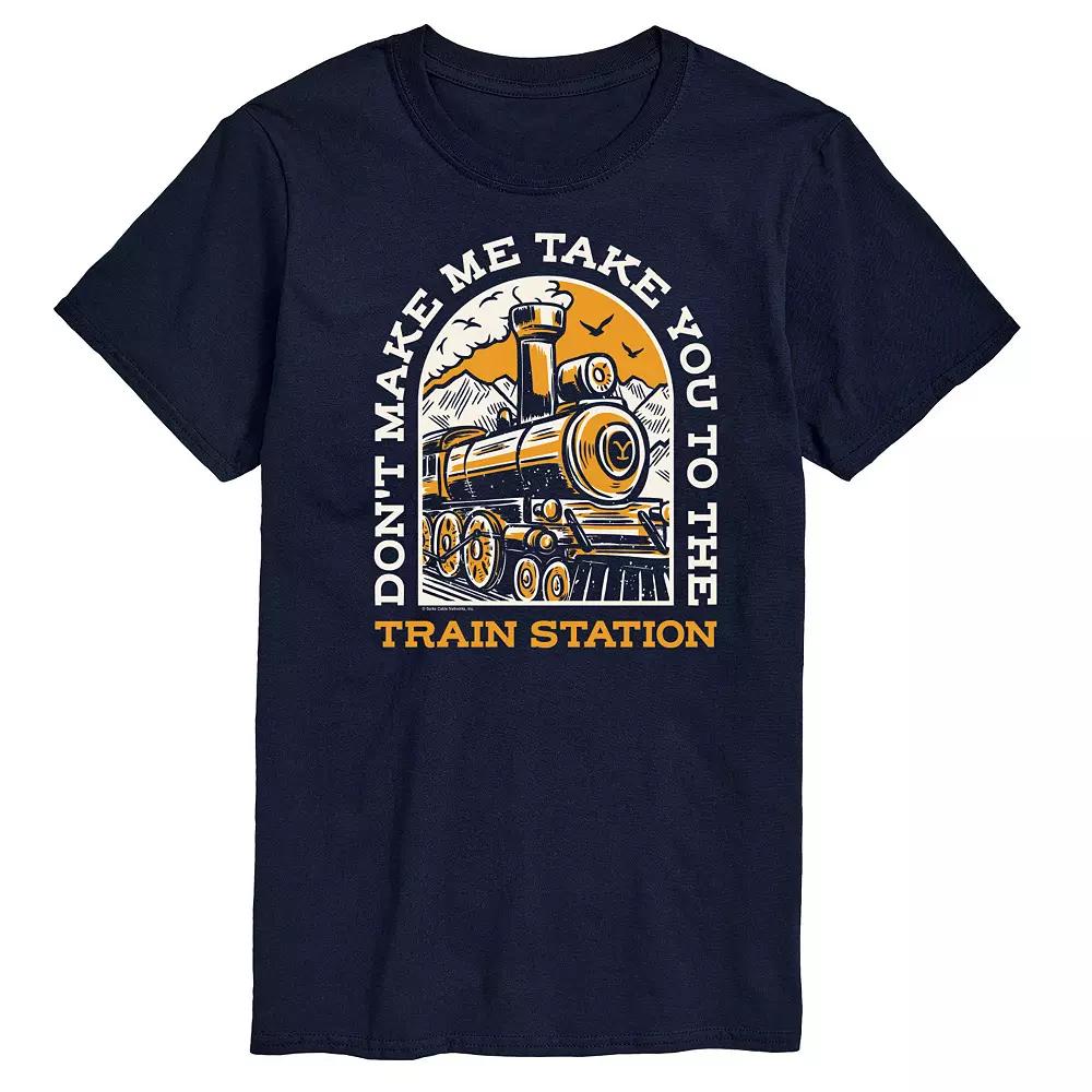 Big & Tall Yellowstone Train Station Graphic Tee, Men's,  Product Image