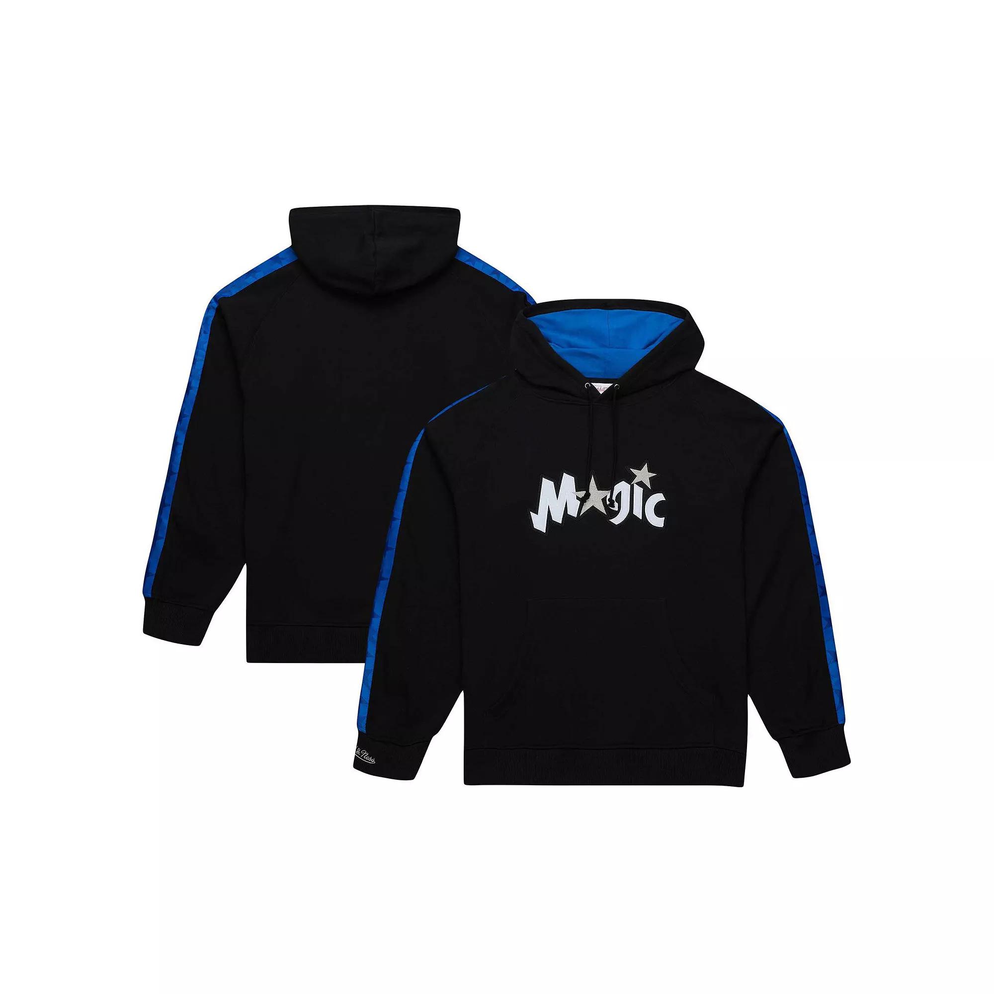 Men's Mitchell & Ness Black Orlando Magic Hardwood Classics Nights Raglan Pullover Hoodie,  Product Image