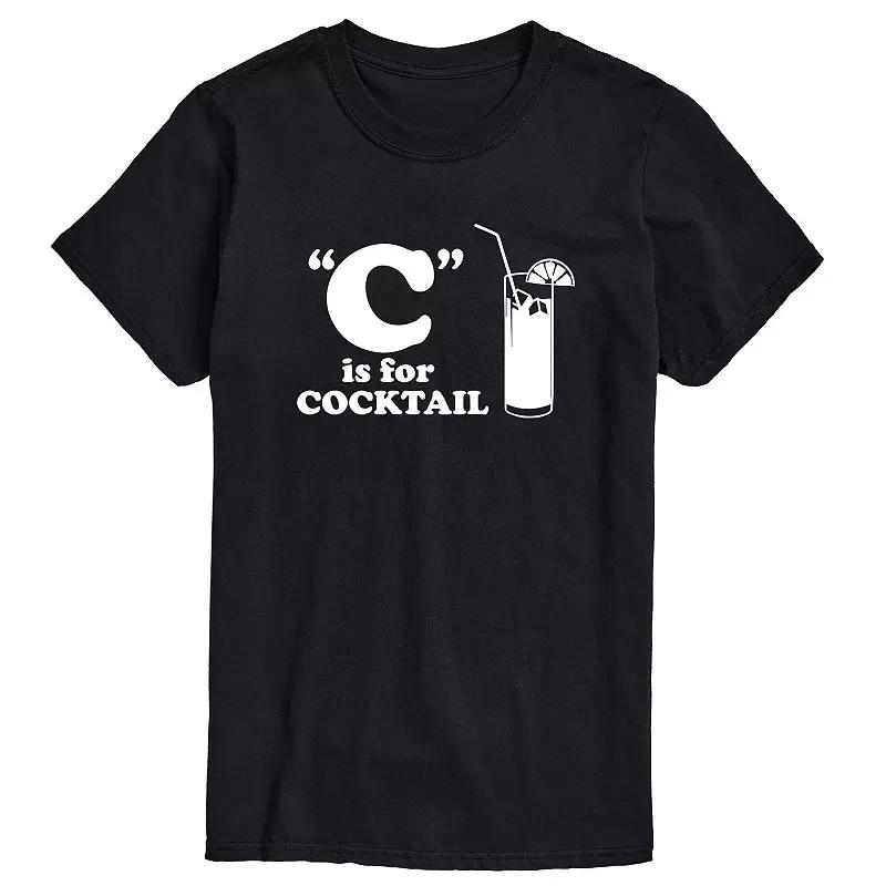 Big & Tall C Is For Cocktail Graphic Tee, Mens Product Image