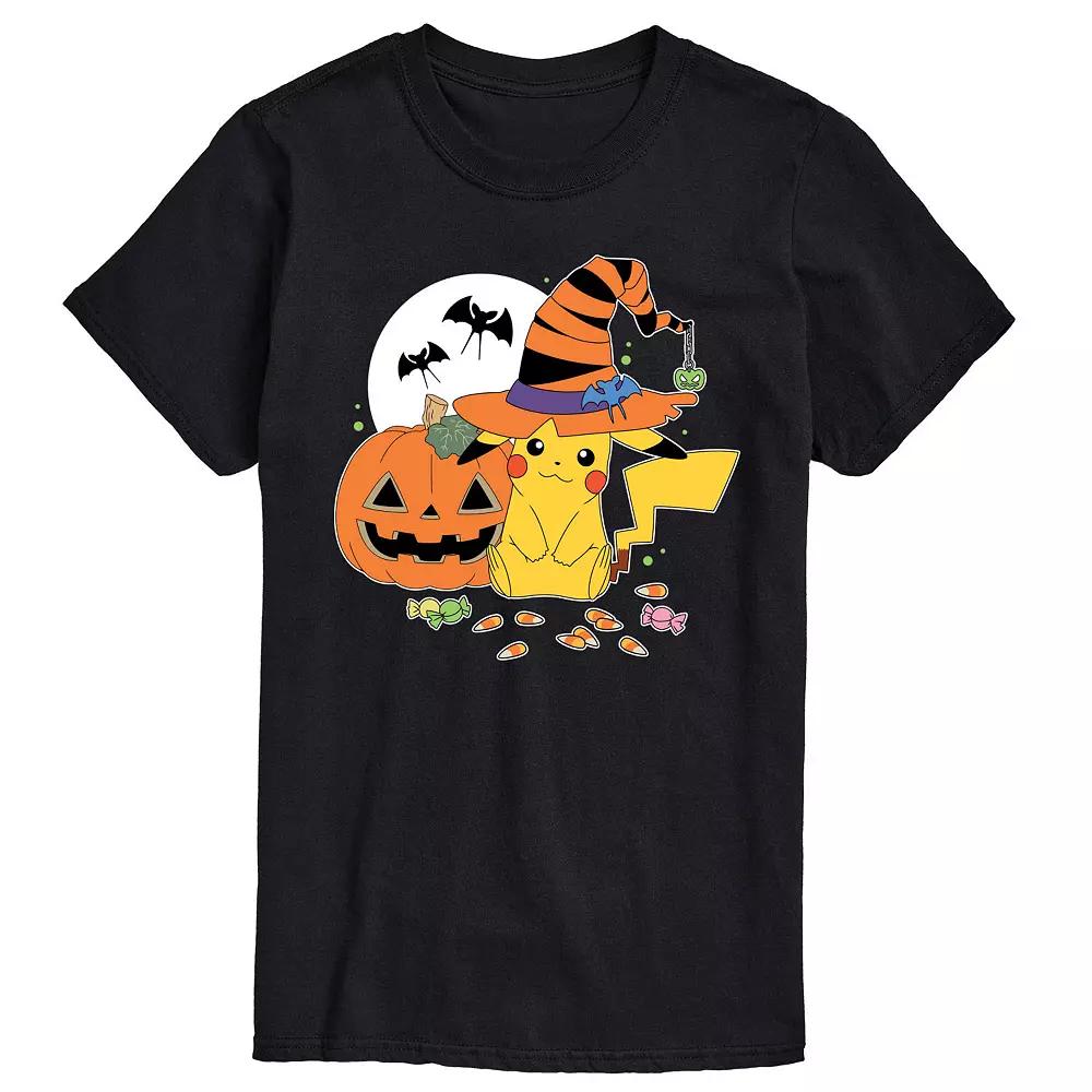 Big & Tall Pokemon Witch Pikachu With Candy Graphic Tee, Men's,  Product Image