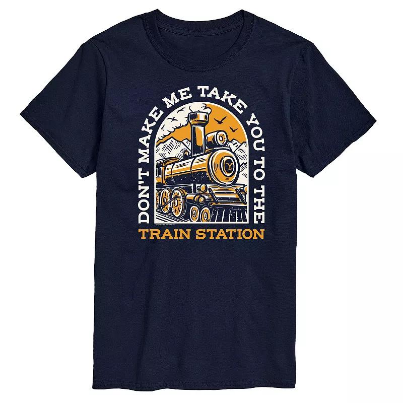 Big & Tall Yellowstone Train Station Graphic Tee, Men's,  Product Image