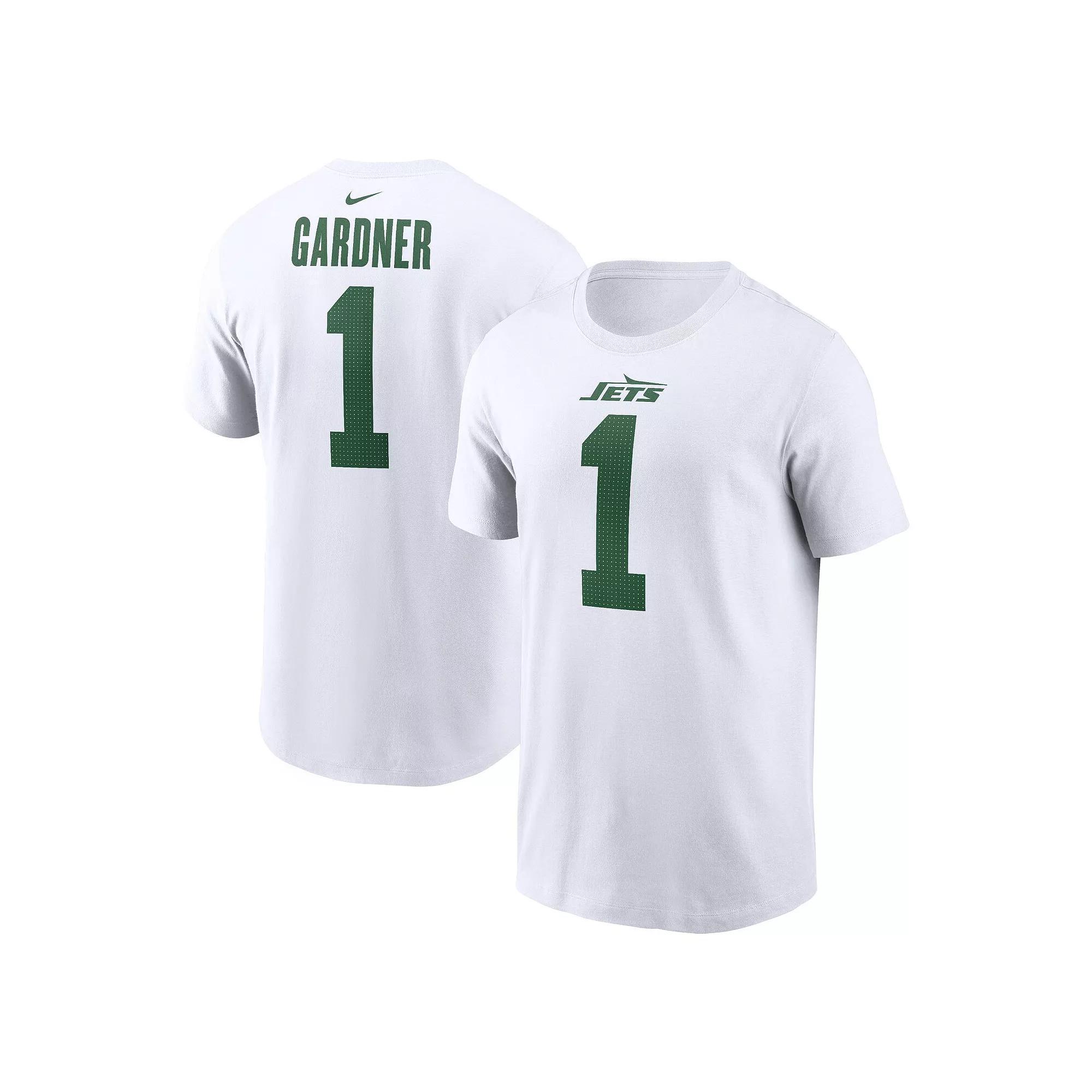 Men's Nike Ahmad Sauce Gardner White New York Jets Legacy Player Name & Number T-Shirt,  Product Image