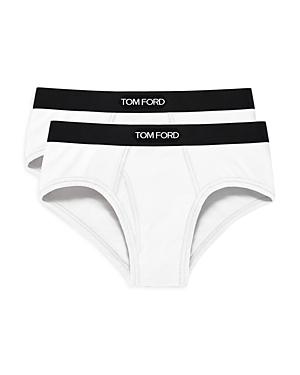 Mens 2-Pack Solid Jersey Logo-Waist Briefs Product Image