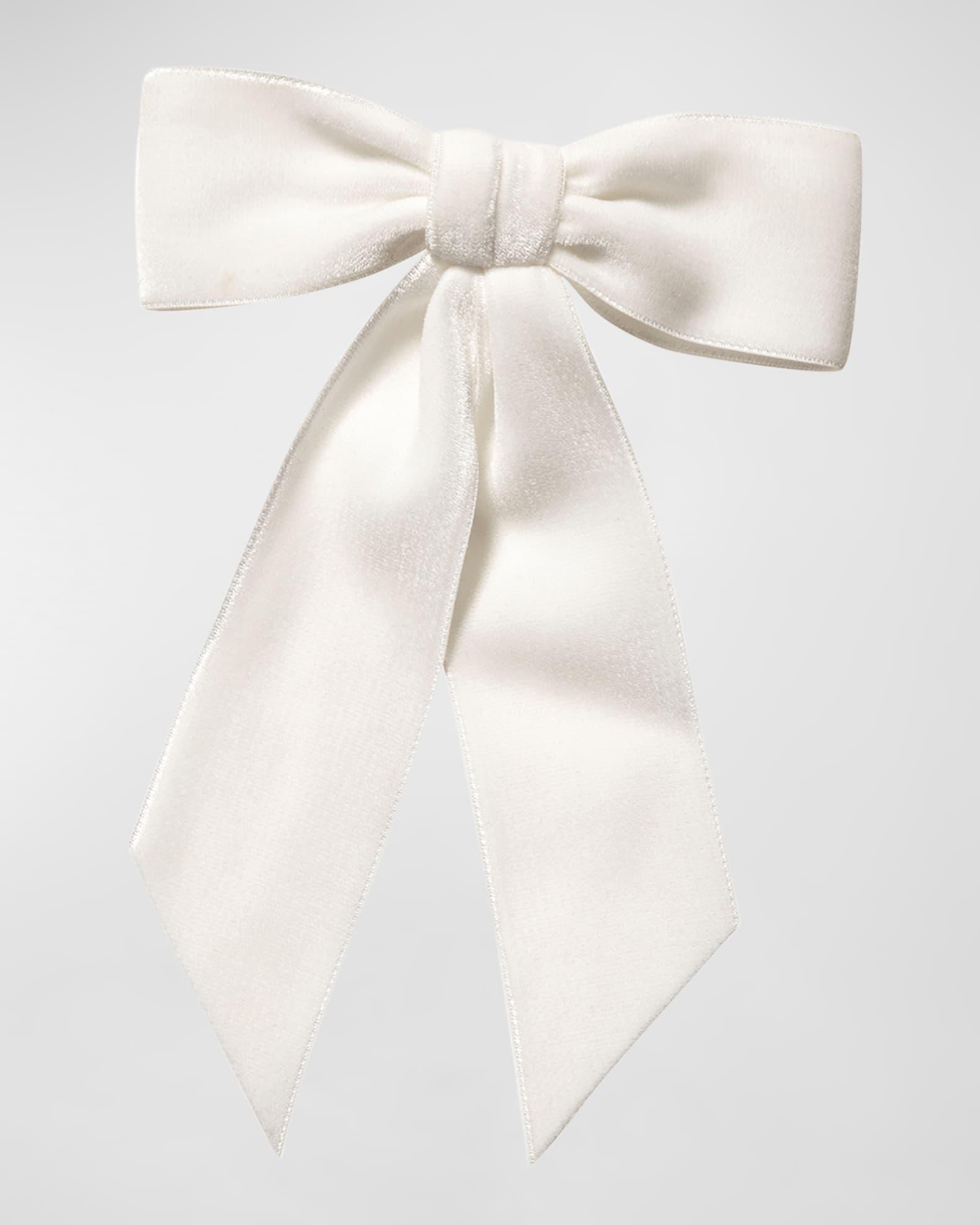 Wide Velvet Bow Barrette Product Image