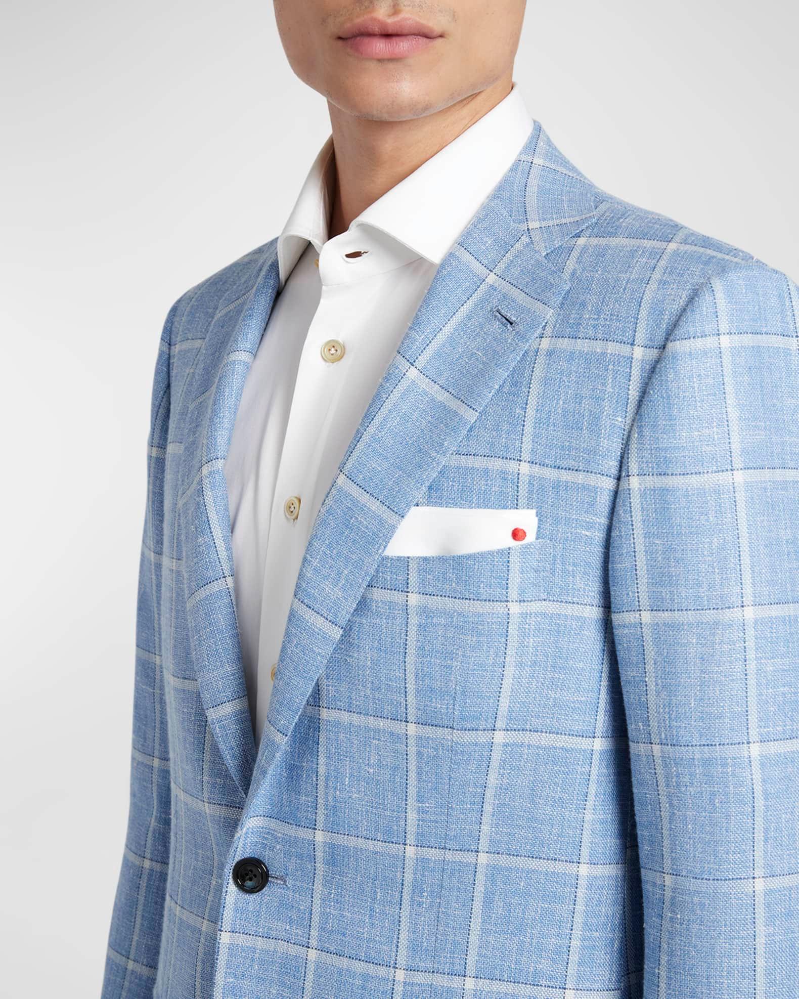 Men's Windowpane Cashmere-Blend Sport Coat Product Image